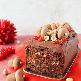 Plumcake al cacao con arancia candita e frutta secca – senza glutine e senza latticini