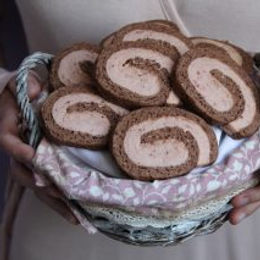 Biscotti vortice rosa – senza glutine e senza lattosio