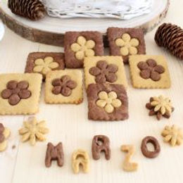 Biscotti light bicolore – senza glutine e senza burro