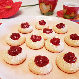 Biscottini alla marmellata di fragole – senza glutine