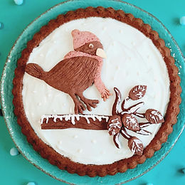 Crostata morbida della merla al cacao e grano saraceno farcita con yogurt e menta – senza glutine e senza burro