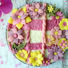 Crostata floreale con crema pasticcera – senza glutine e senza lattosio