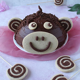 Torta scimmia al cacao e farina di ceci con girelle di frolla – senza glutine e senza latticini