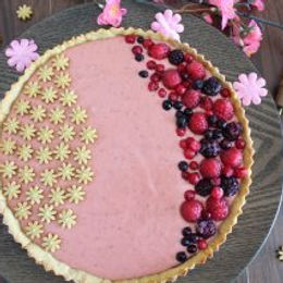 Crostata al Fonio con mousse di fragole – senza glutine e senza lattosio