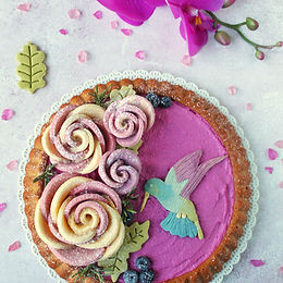 Crostata morbida Colibrì alla barbabietola e ricotta – senza glutine e senza burro