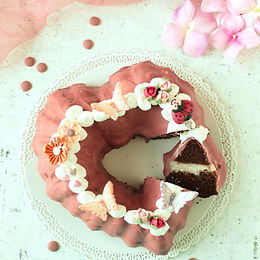 Bundt Cake al cacao e cocco con cioccolato Ruby – senza glutine