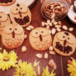 Biscotti gufo con pasta frolla alle mandorle – senza glutine e senza lattosio