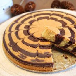 Torta zebrata – senza glutine, senza burro e senza latte