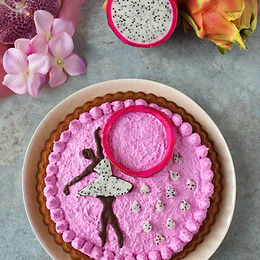 Crostata morbida con mousse di cocco e Pitaya – senza glutine
