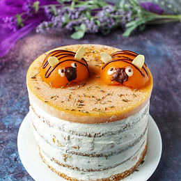 Naked cake alle pesche e lavanda – senza glutine e senza colla di pesce